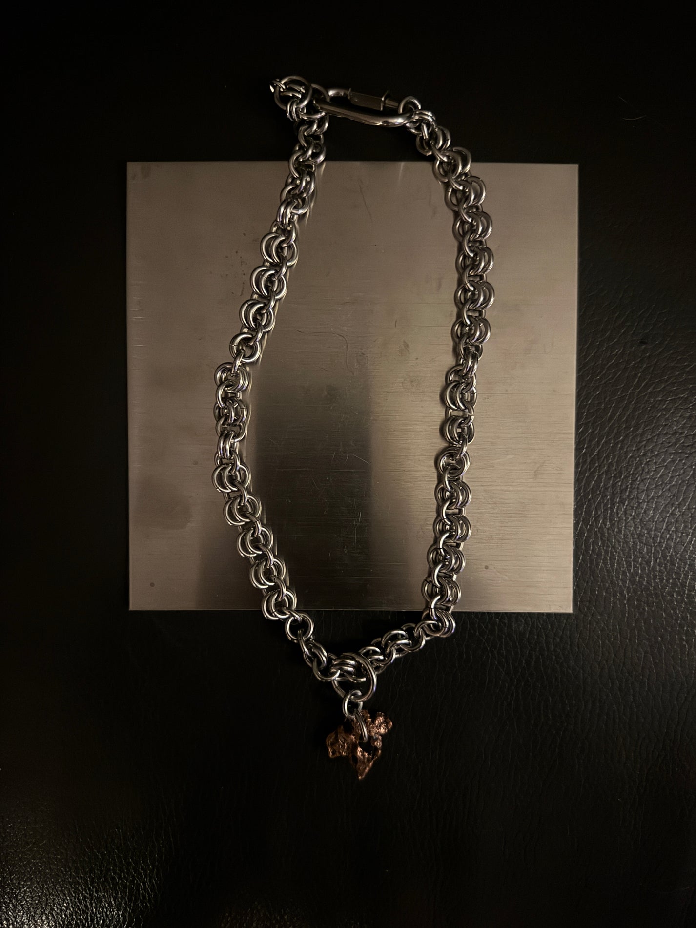 raw copper necklace