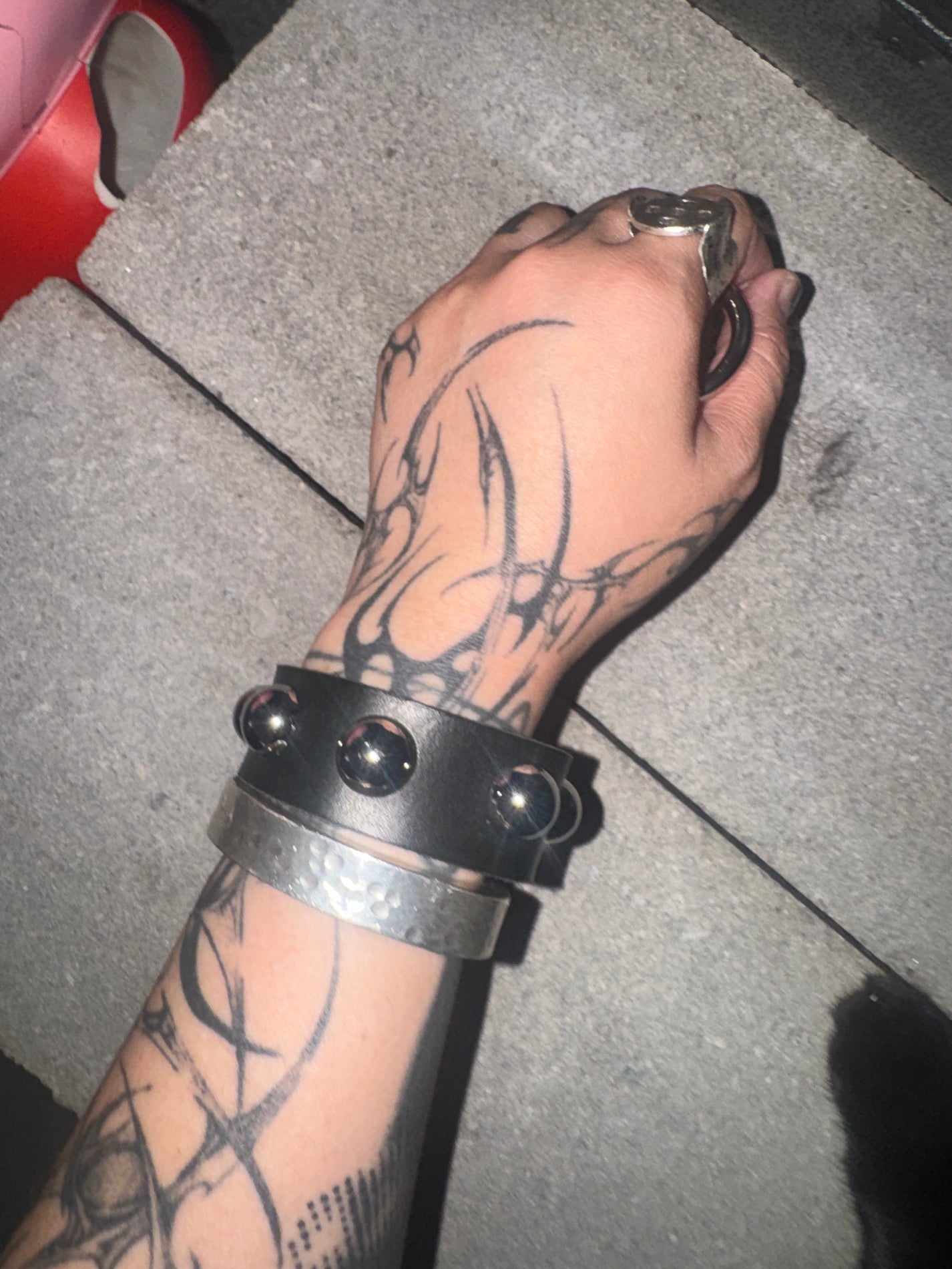 dome leather cuff